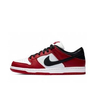 Nike Dunk Low Sneakers — Red / White / Black — source catalog lateral side
