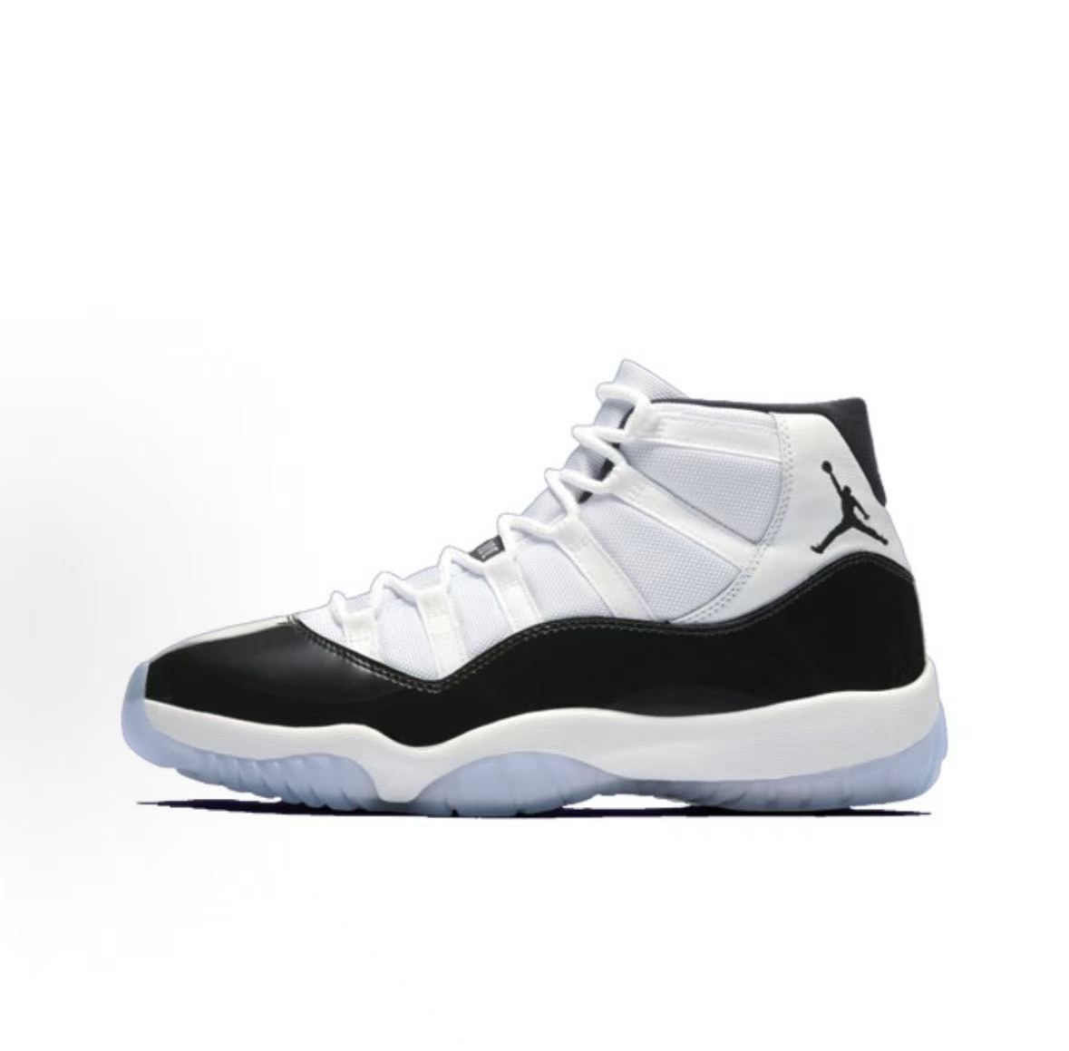 Jordan Air Jordan 11 Sneakers — White / Black — source catalog lateral side
