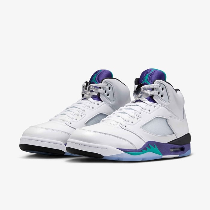 Air Jordan 5 Retro OG — Grape — front three quarter pair