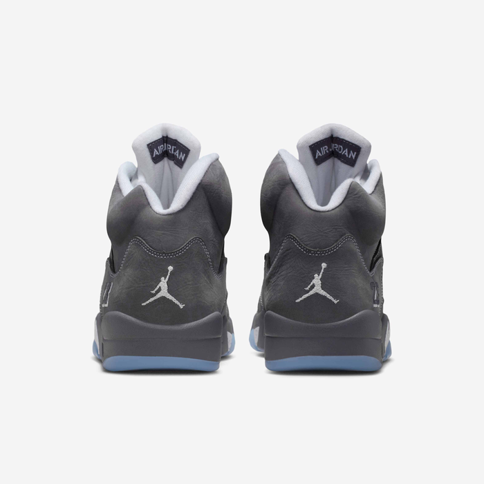 Air Jordan 5 Retro — Wolf Grey — rear pair