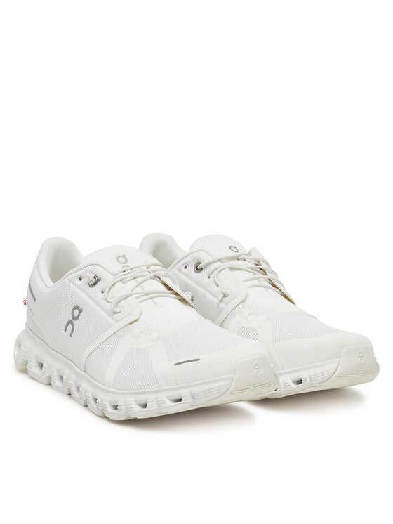 On Cloud 6 — White / White — front three quarter pair