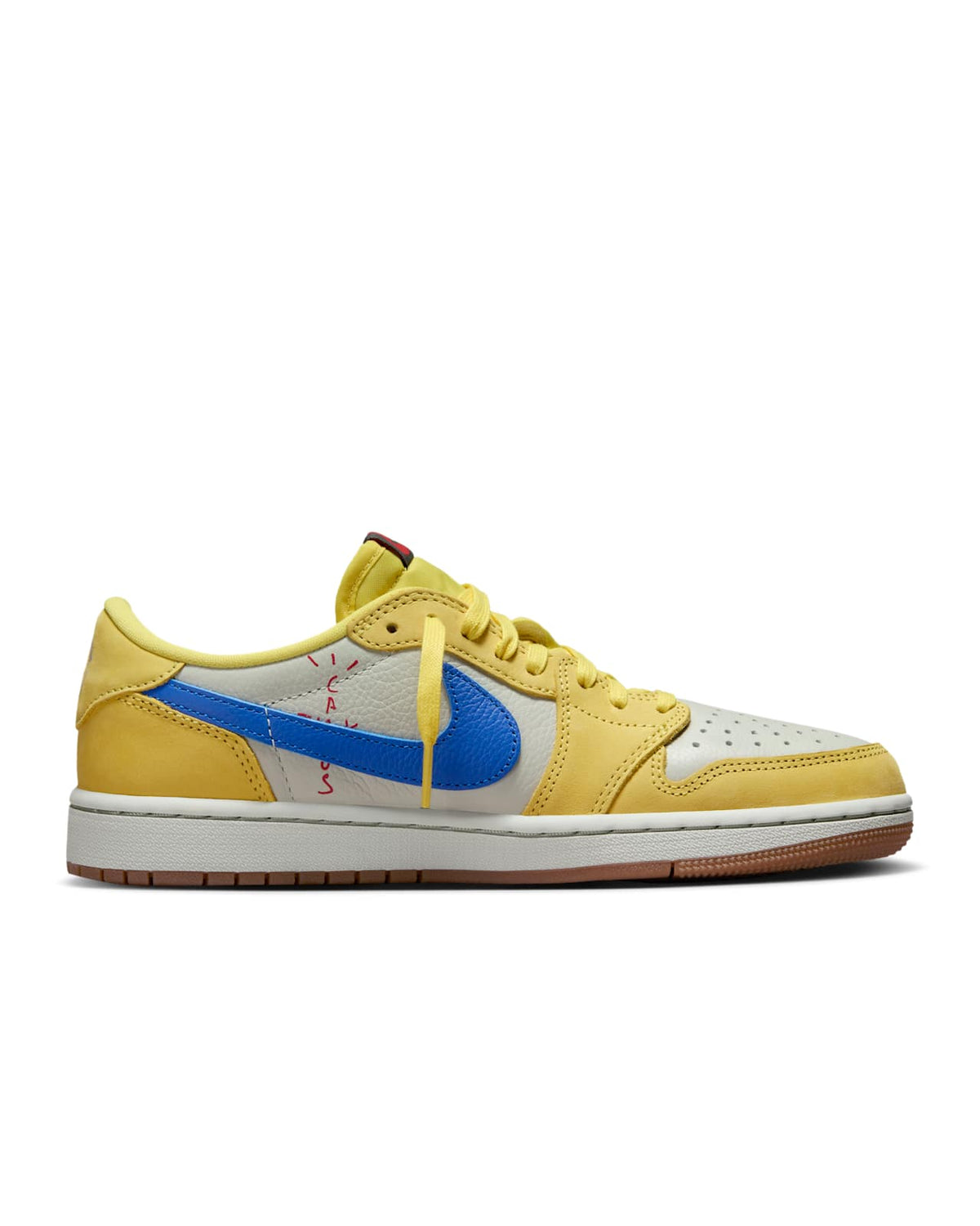 Air Jordan 1 Low OG x Travis Scott — Canary — medial side
