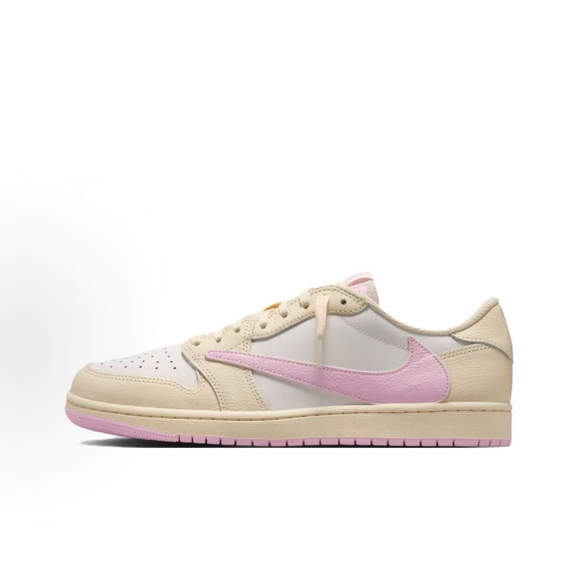 Jordan Air Jordan 1 Low Sneakers — Sail / Pink — source catalog lateral side