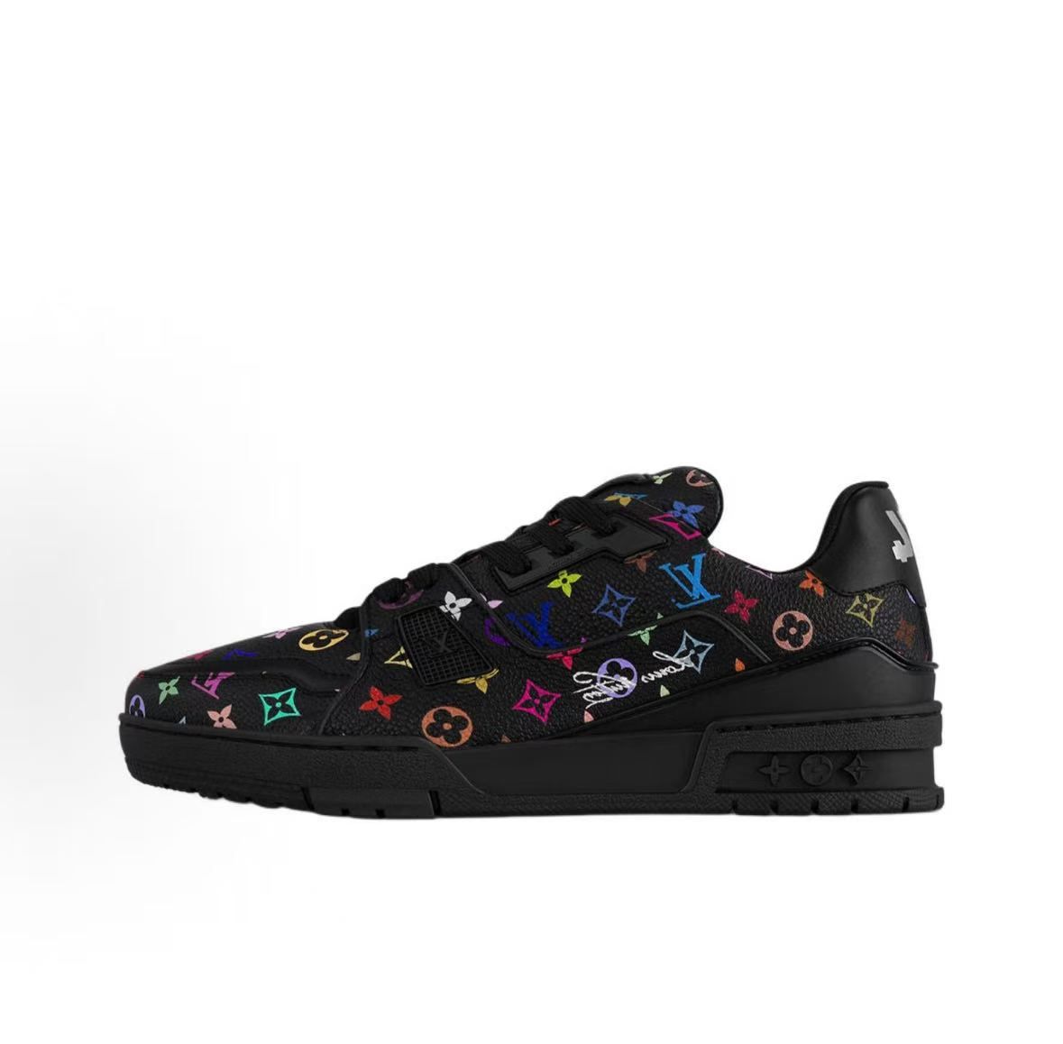 Louis Vuitton LV Trainer Sneakers — Black / Multicolour — source catalog lateral side