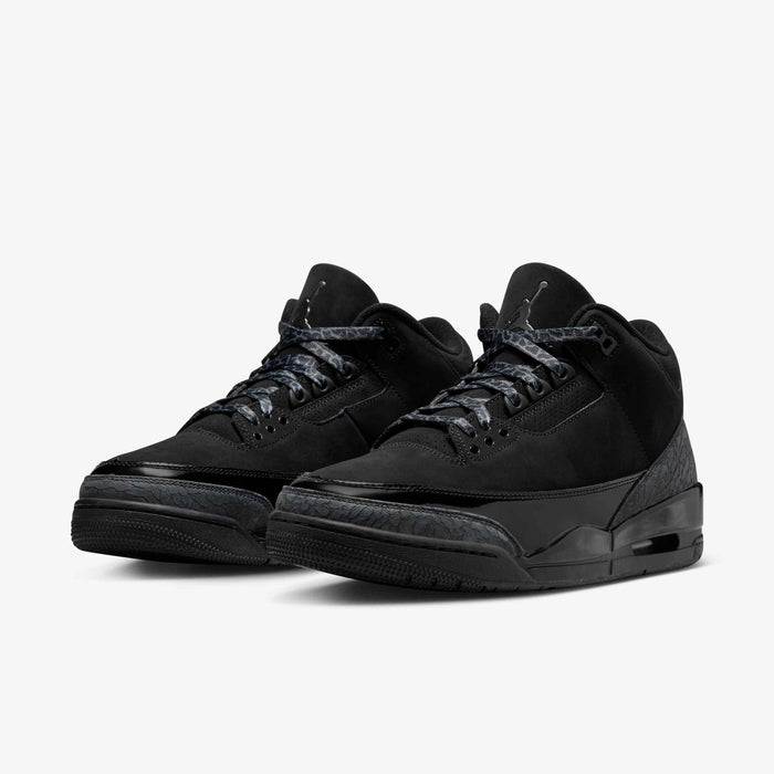 Air Jordan 3 Retro — Black Cat — front three quarter pair
