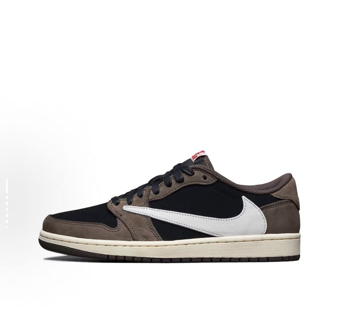 Jordan Air Jordan 1 Low Sneakers — Brown / Black / Sail — source catalog lateral side