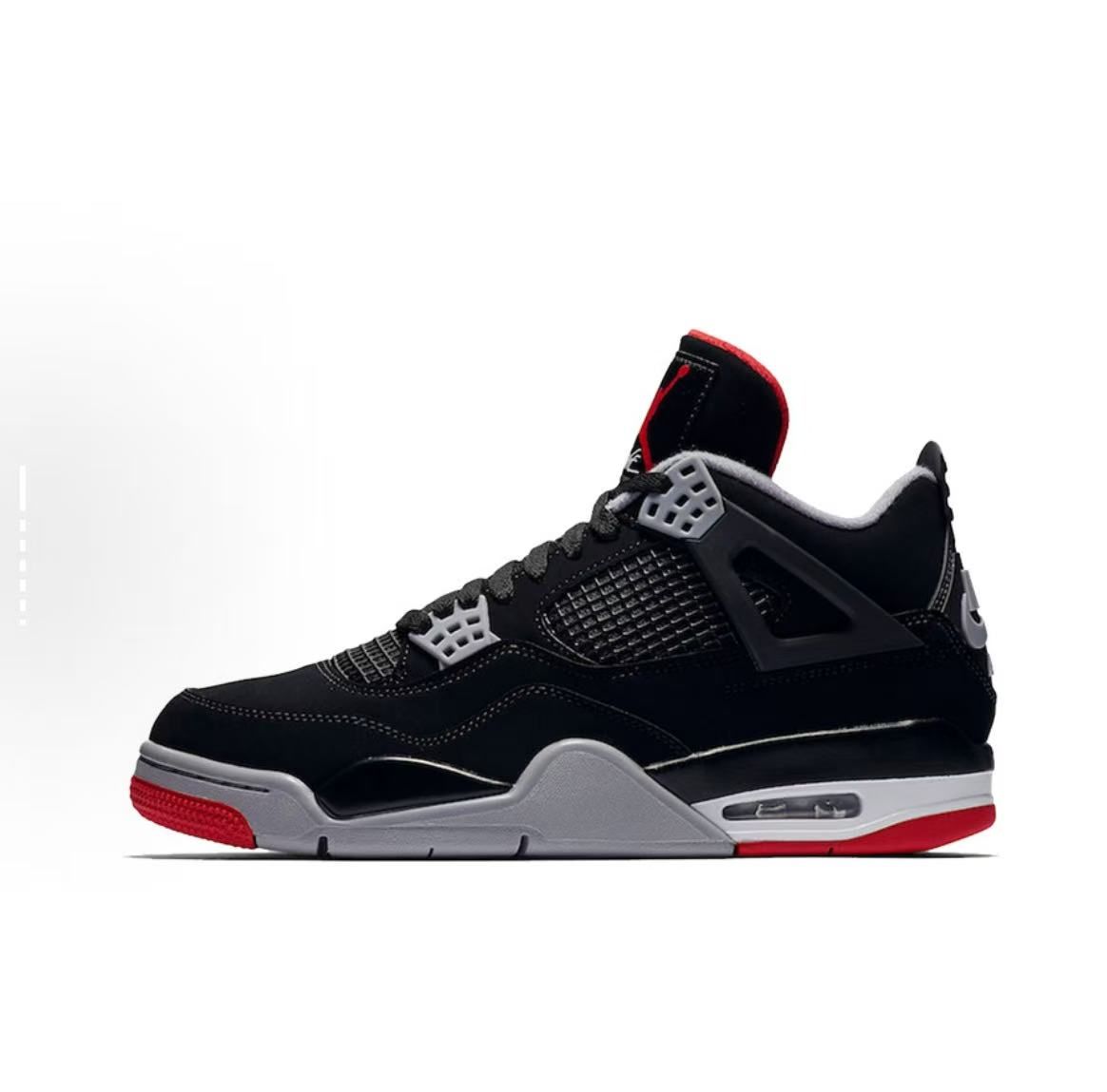 Jordan Air Jordan 4 Sneakers — Black / Red / White — source catalog lateral side