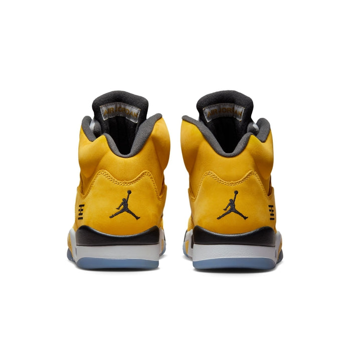 Air Jordan 5 Retro — Yellow / Multi-Colour — rear pair