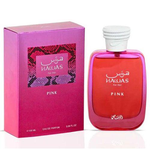 Rasasi Hawas Pink Eau de Parfum 100ml bottle