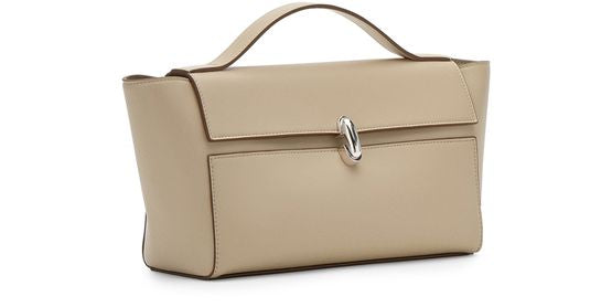 Savette Symmetry Trapèze clutch bag in Bone — view 2