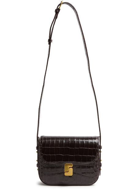 Soeur Bellissima mini crossbody bag in Marron Fonce — view 4