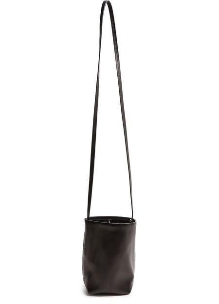 The Row N/S Park Leather Crossbody Bag in Black ANS — view 5