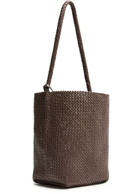 The Row N/S Tote Medium Bag in Dark Brown ANG — view 2