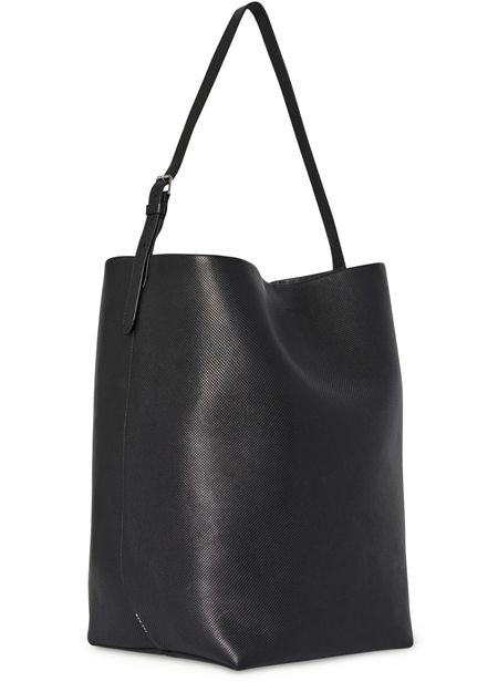 The Row N/S Belt Tote Large Bag in Black PLD — view 3