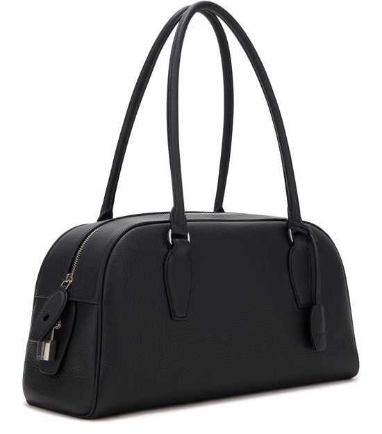 The Row E/W India Leather Shoulder Bag in Black ANS — view 2