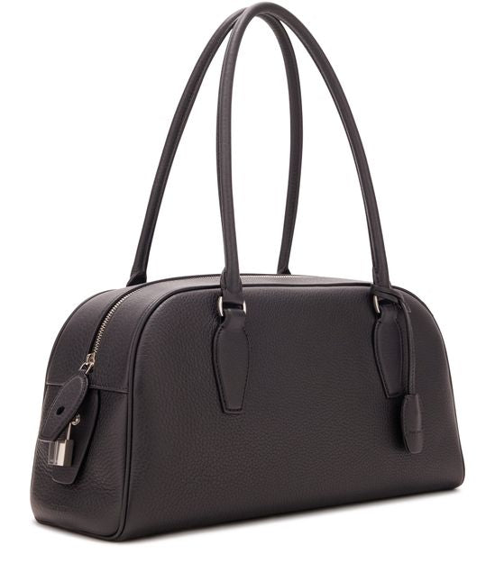 The Row E/W India Leather Shoulder Bag in Walnut Shadow ANS — view 2