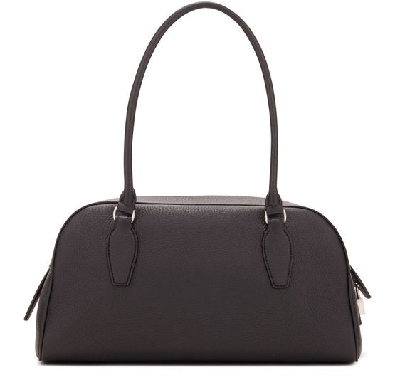 The Row E/W India Leather Shoulder Bag in Walnut Shadow ANS — view 3