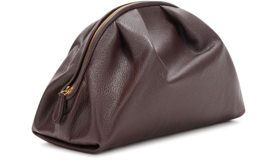The Row Charlotte Clutch Bag in Dark Brown ANG — view 2