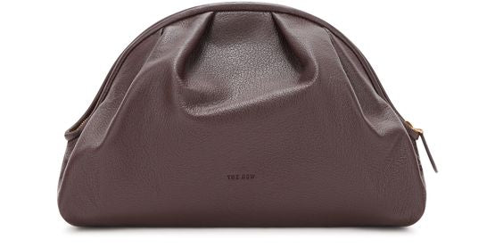 The Row Charlotte Clutch Bag in Dark Brown ANG — view 3