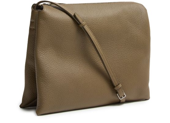 The Row Nu Twin Leather Crossbody Bag in Military Olive ANS — view 2
