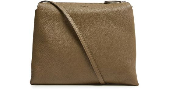 The Row Nu Twin Leather Crossbody Bag in Military Olive ANS — view 3