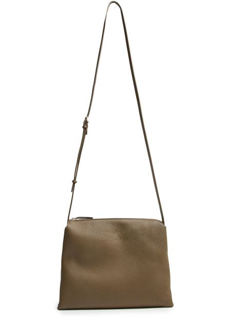 The Row Nu Twin Leather Crossbody Bag in Military Olive ANS — view 5