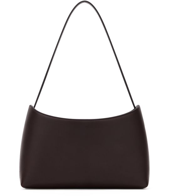 The Row Alma Baguette Shoulder Bag in Dark Brown ANS — view 3