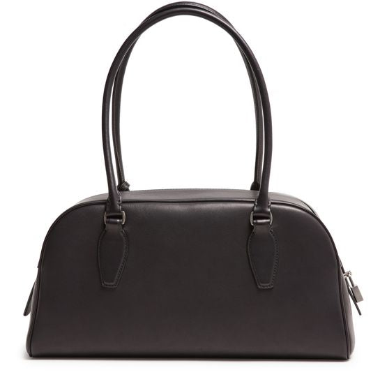 The Row E/W India Leather Shoulder Bag in Black ANS — view 3
