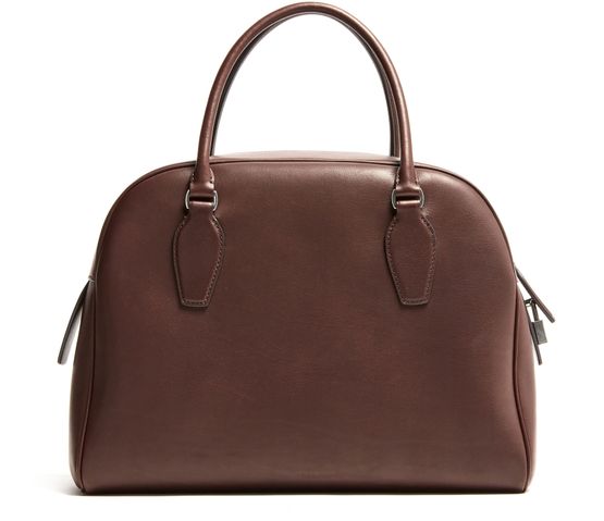 The Row India 12 Handbag in Chestnut ANS — view 3