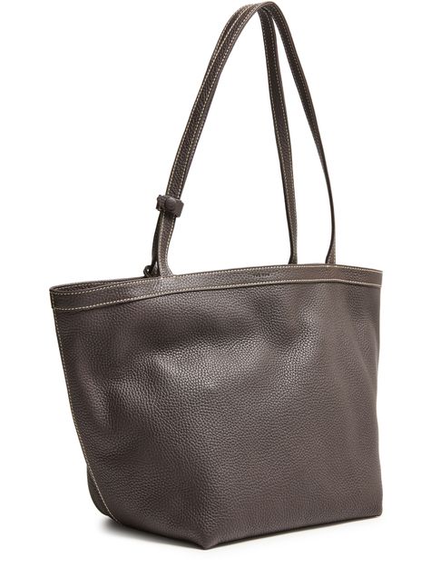 The Row Park Tote Three Stitch Bag in Dark Brown/Ecru ANS — view 2