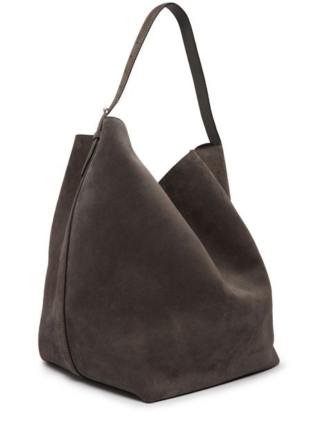 Toteme Espresso leather shoulder bag in Granite — view 2