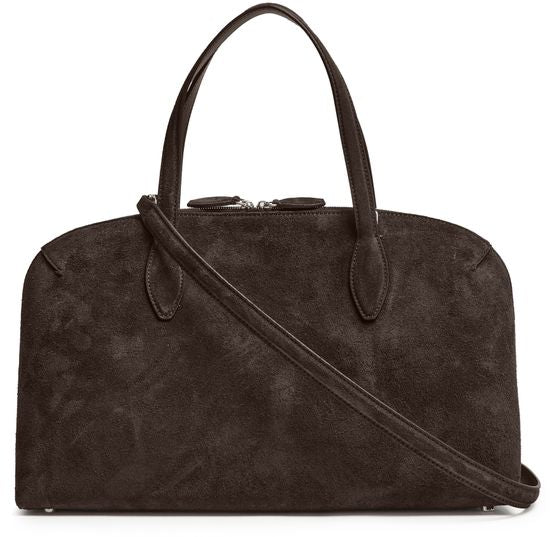 Toteme M suede tote bag in Brown — view 3