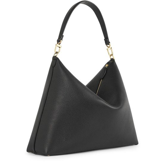 Toteme Medium-sized leather Bevel bag in Black — view 2