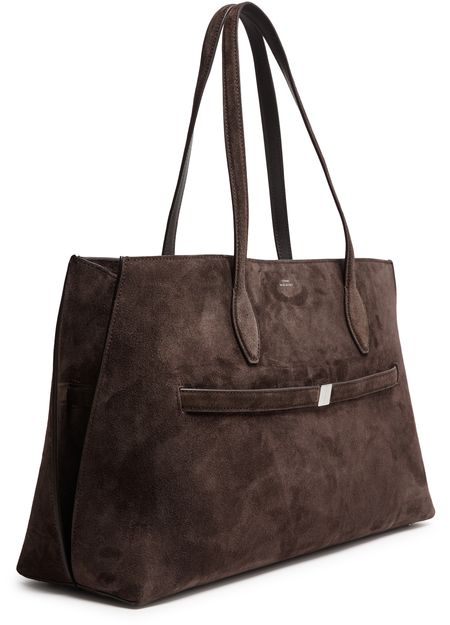 Toteme Suede lounge tote bag in Brown — view 2