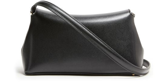 Toteme T-Lock leather clutch in Black — view 3