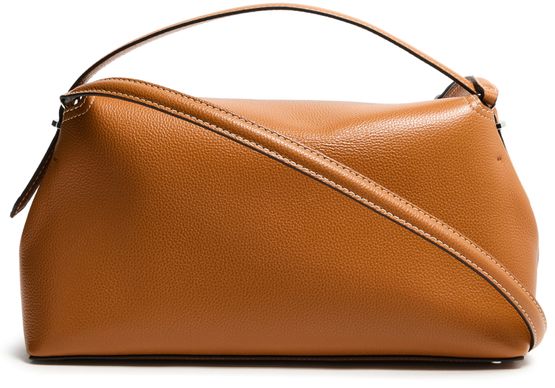 Toteme T-Lock top handle shoulder bag in Tan — view 3
