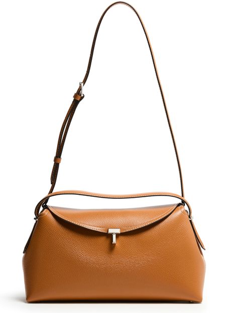 Toteme T-Lock top handle shoulder bag in Tan — view 4
