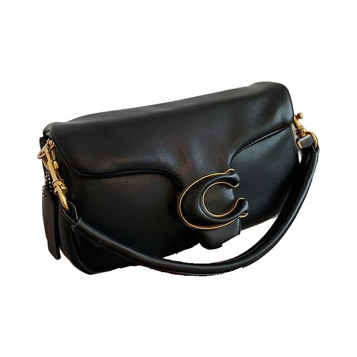 Coach Flap Shoulder Bag with C Clasp – Black