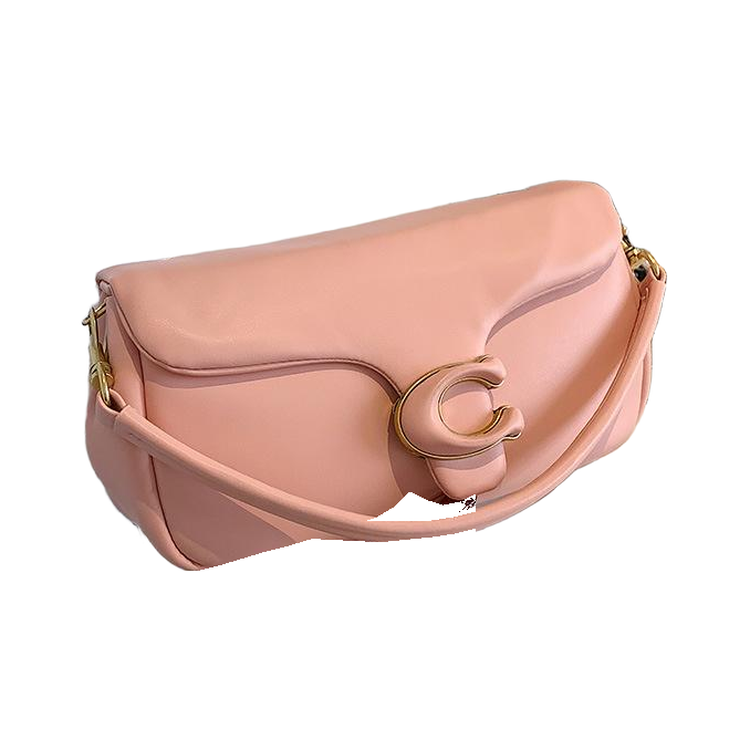 Coach Flap Shoulder Bag with C Clasp – Dusty Pink