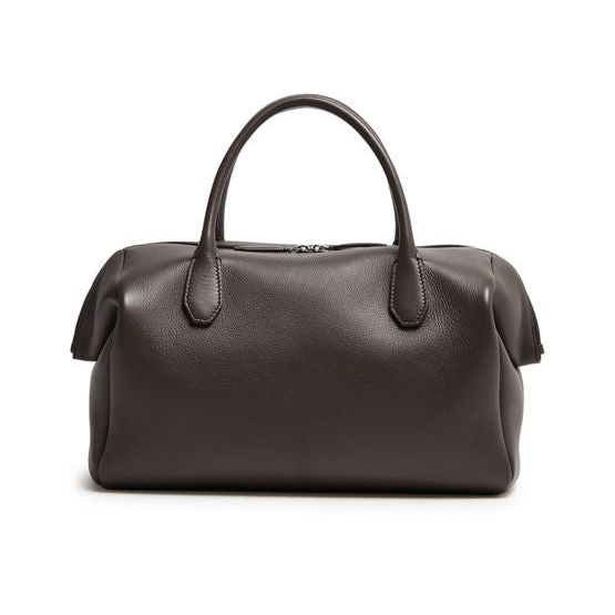 The Row Faye Leather Handbag — Dark Brown ANS