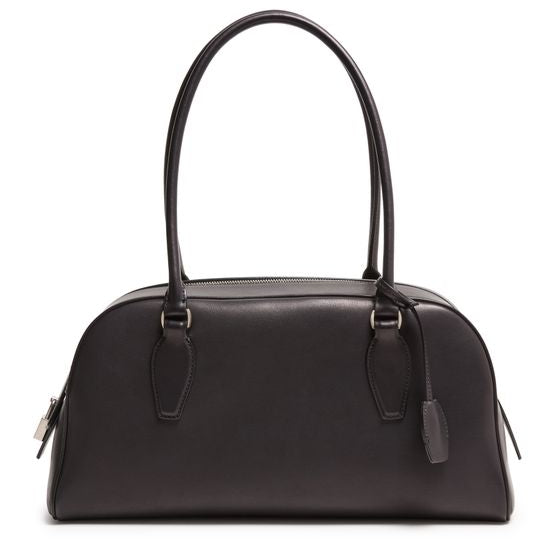 The Row E/W India Leather Shoulder Bag — Black ANS (ROWR828ABCK)