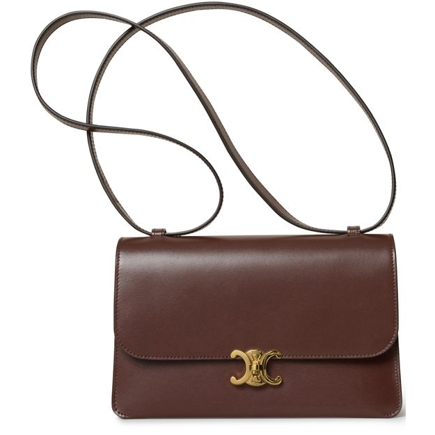 Celine 17 in shiny calfskin — Chestnut