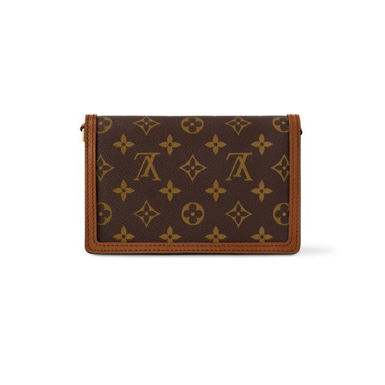 Louis Vuitton Dauphine Chain Wallet — Brown