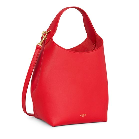 Celine Small hobo in supple smooth calfskin — Ultra Red