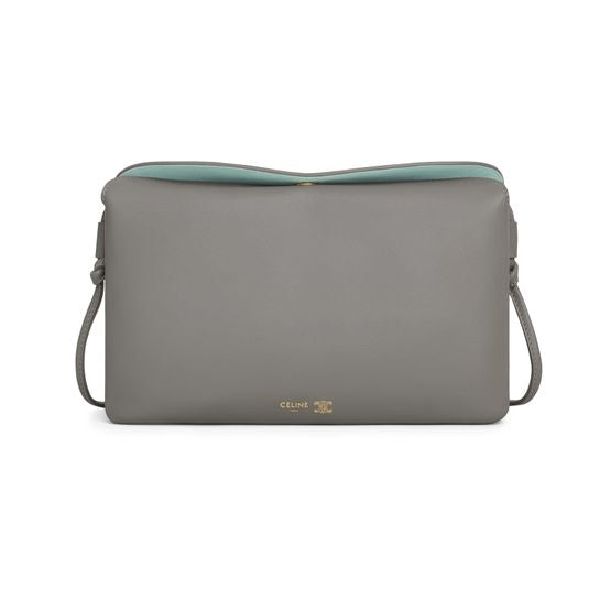 Celine Trio flap in smooth lambskin — Light Graphite