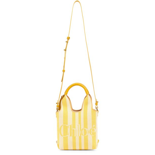 Chloé Stripy Mini Tote Bag — Radiant Yellow
