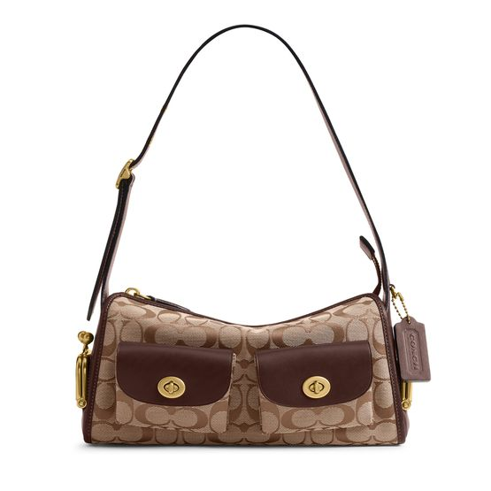 Coach Turnlock Haversack 27 Shoulder Bag — B4/Khaki Maple