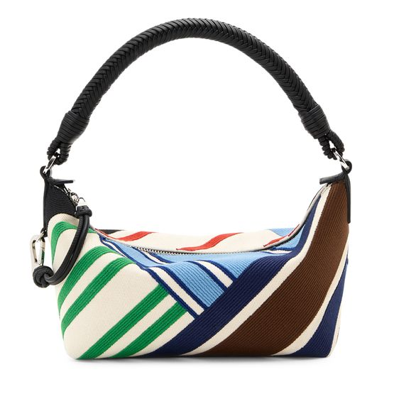 Loewe Cala Bayadere bag in embroidered canvas — Ecru/Multicolor