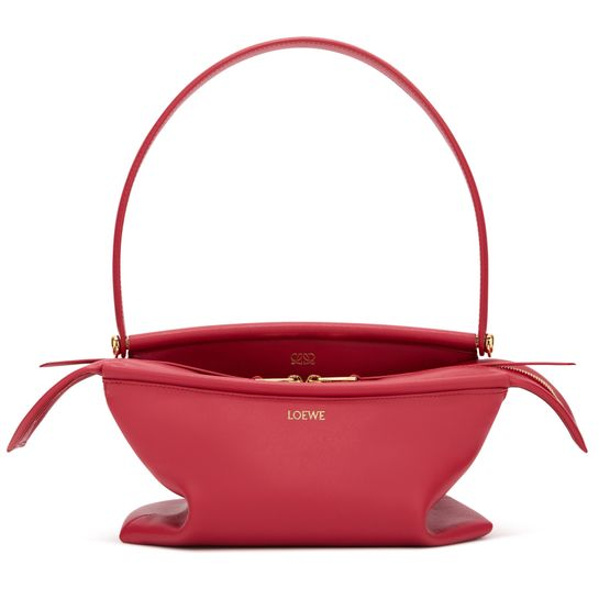 Loewe Small Whisker bag in glazed calfskin — Carmine Red