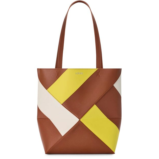 Loewe Medium-sized Puzzle Fold graphic tote bag — Multicolor Squirrel